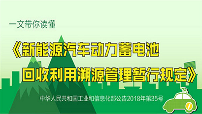 一文带你读懂《新能源汽车动力蓄电池回收利用溯源治理暂行划定》